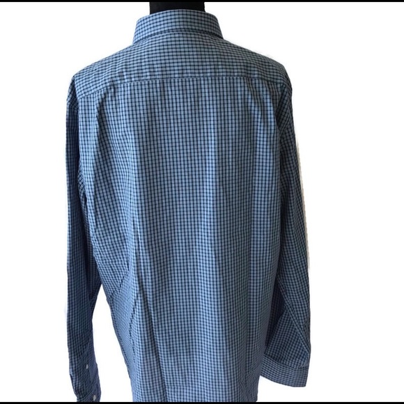 Nautica Men’s Dress Shirt Large Blue Long Sleeve - Picture 7 of 8
